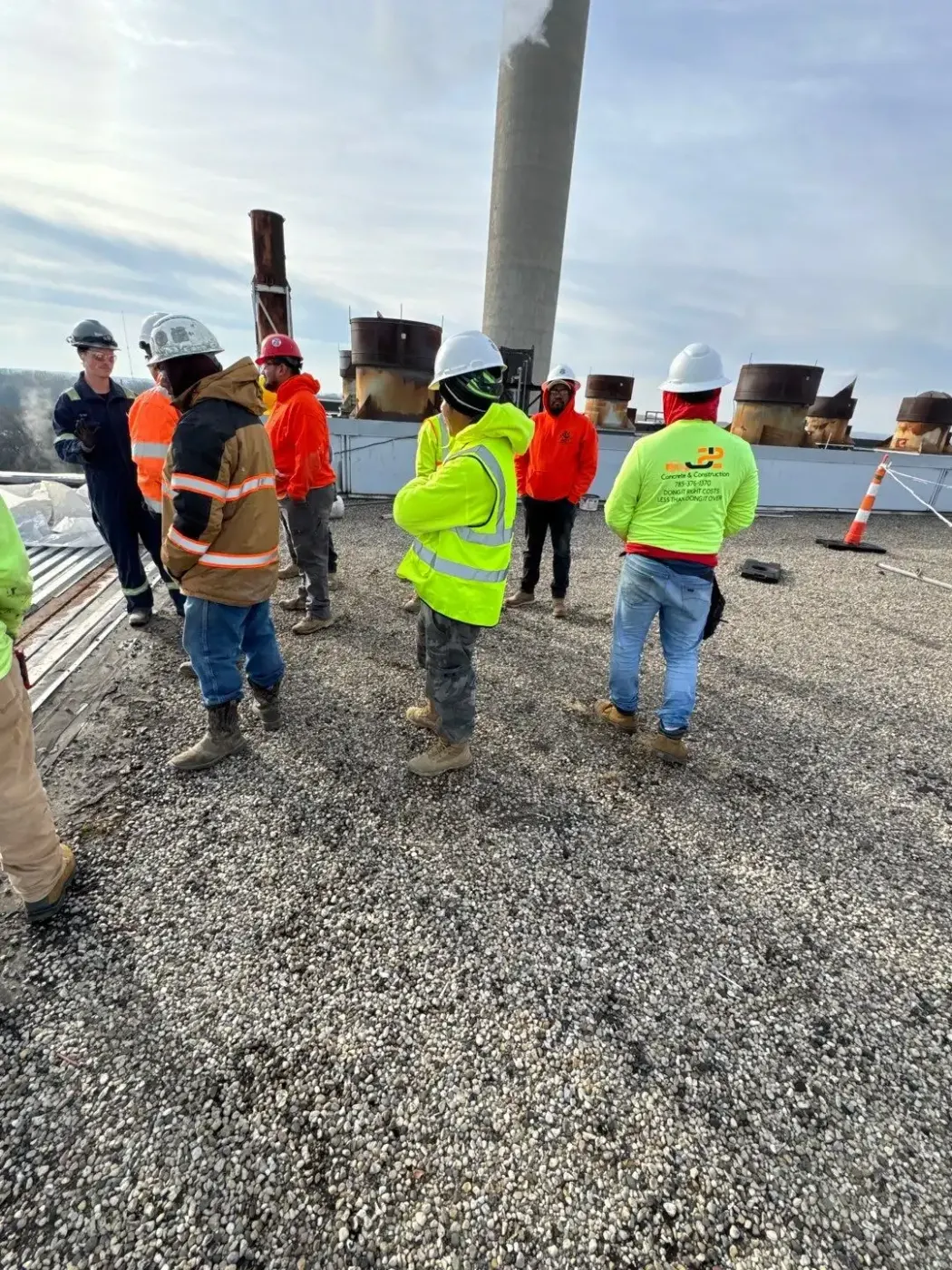 Commercial roof inspection documented in Terre Haute